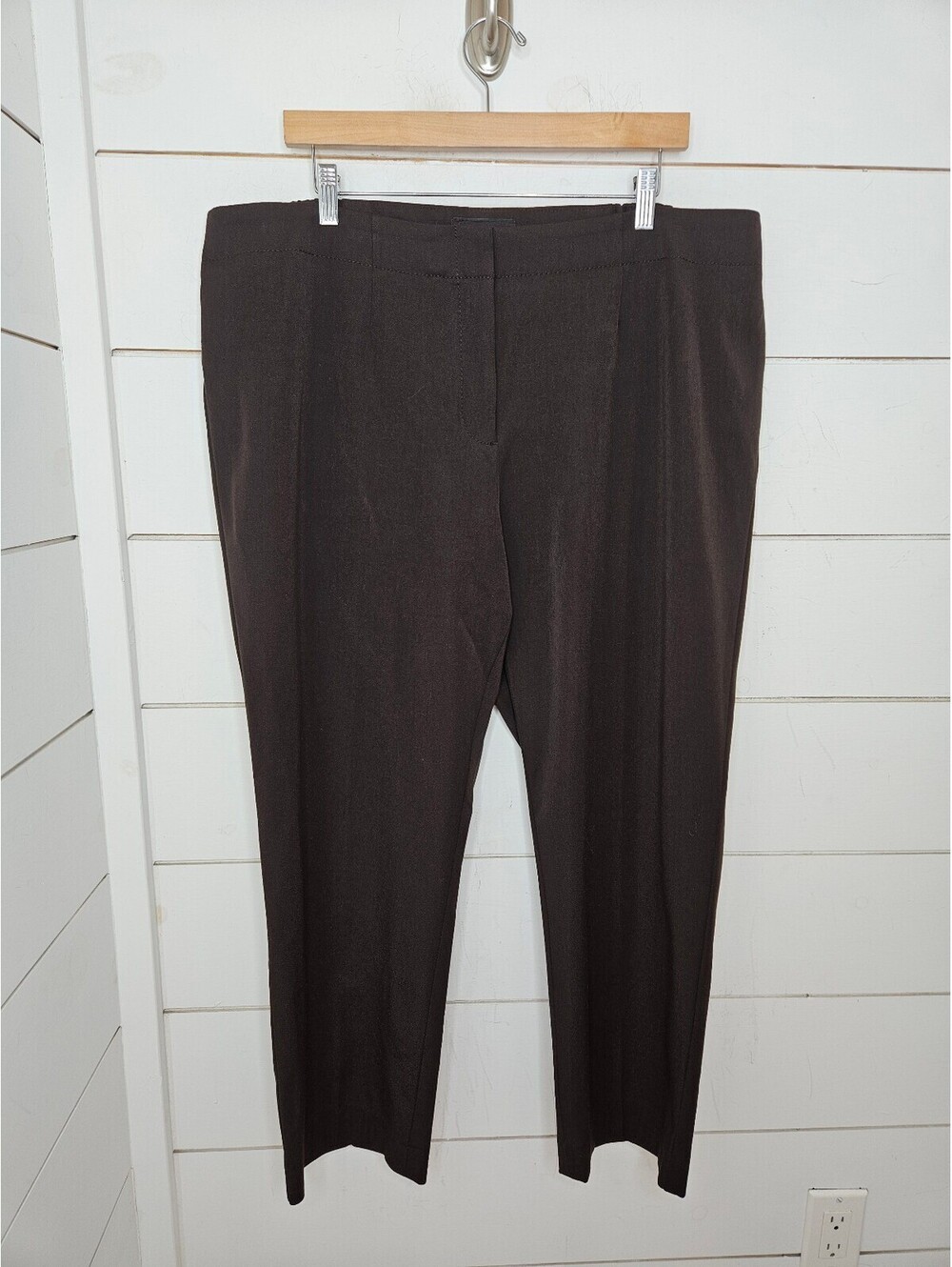 Talbots size 20W petite brown cropped dress pants with stretch